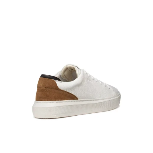 Deiven Men's Sneakers White Leather and Suede Lightweight Modern Style for City Life Comfortable Easy to Match Size 42 ITEM U655WA.04722.C1224 - Deiven - Image 5