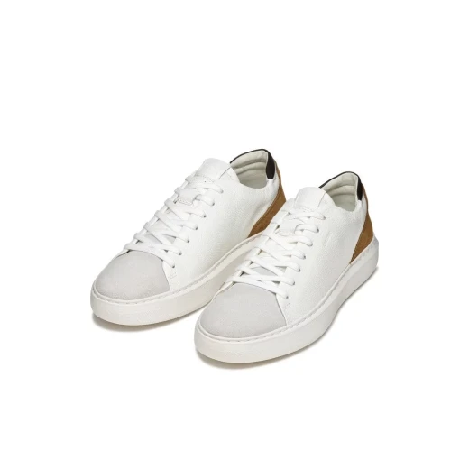 Deiven Men's Sneakers White Leather Suede Lightweight City Shoes Size 40 - Geox - Image 7