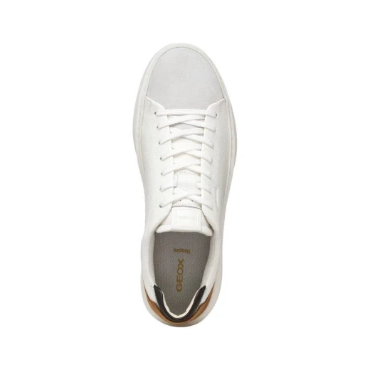 Deiven Men's Sneakers White Leather Suede Lightweight City Shoes Size 40 - Geox - Image 9