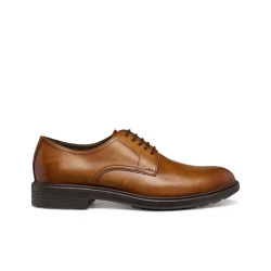 Geox Walk Pleasure B Men's Leather Cognac Shoes Size 40 Breathable Comfort