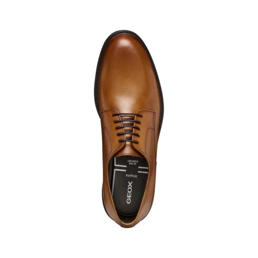 Walk Pleasure B Men's Cognac Leather Shoes Size 43 Featuring Breathable Design and Super Cushioning, Perfect for Business or Special Occasions U657KA.00043.C6001 - Image 6