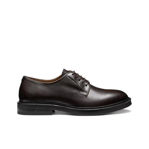 Capitale Men's Lace Up Shoes Coffee Brown Leather Size 41 Blue Touch Collection Breathable Formal Wear Classic Style U658JD.00039.C6009 Elegant Design Comfortable Fit - Geox - Image 2