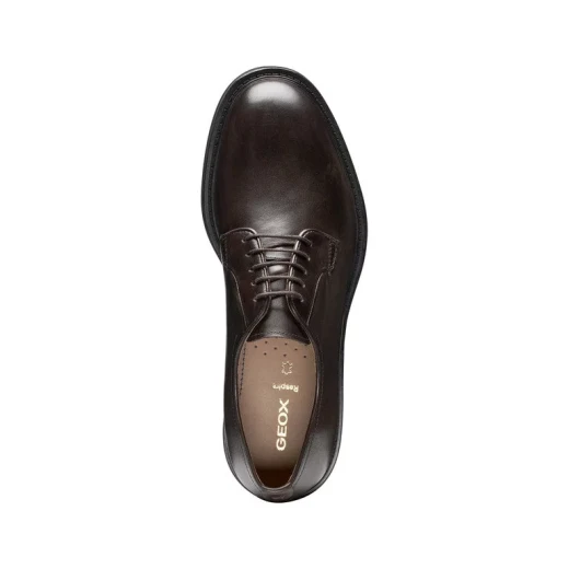 Geox Capitale Men's Lace Up Shoes Coffee Brown Leather Size 43 Featuring Breathable Design and Timeless Appeal Suitable for Formal Outfits U658JD.00039.C6009 - Geox - Image 6