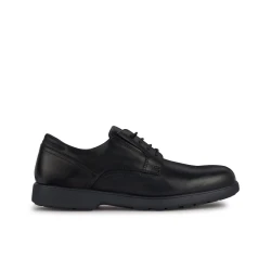 Geox Spherica EC11 B Men's Formal Shoes Black Leather Breathable and Cushioned for Everyday Comfort Size 40. Experience Lightweight City Travel with Superior Support.
