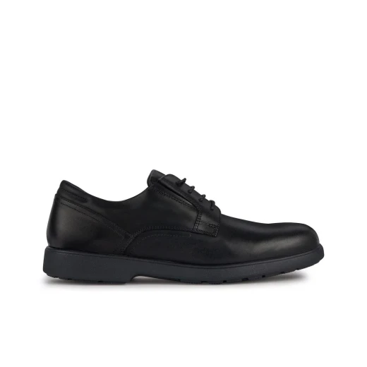 Geox Spherica EC11 B Men's Formal Shoes Black Leather Breathable and Cushioned for Everyday Comfort Size 40. Experience Lightweight City Travel with Superior Support. - Geox - Image 2
