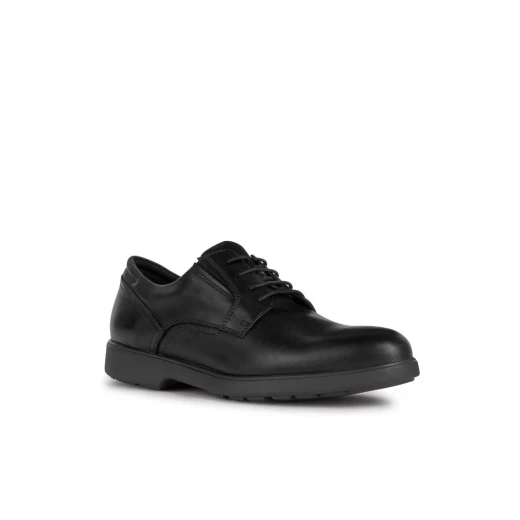 Geox Spherica EC11 B Men's Formal Shoes Black Leather Breathable and Cushioned for Everyday Comfort Size 40. Experience Lightweight City Travel with Superior Support. - Geox - Image 3