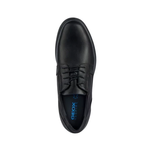 Geox Spherica EC11 B Men's Formal Shoes Black Leather Breathable Comfortable Cushioning Size 41 City Travel Lightweight Modern Design Perfect For Everyday Wear - Image 7