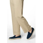 Pantelleria Men's Suede Espadrille Moccasins Navy Blue Size 40 - Geox
