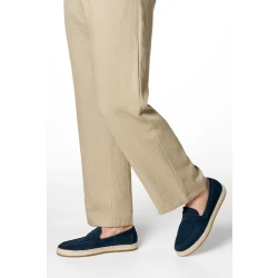 Pantelleria Men's Suede Espadrille Moccasins Navy Blue Size 40