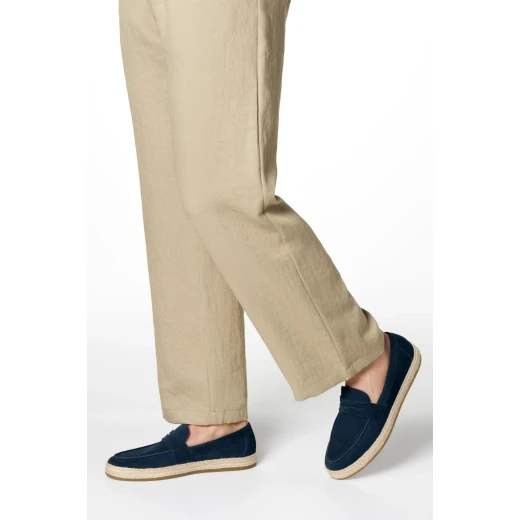 Pantelleria Men's Suede Espadrille Moccasins Navy Blue Size 42 - Image 2