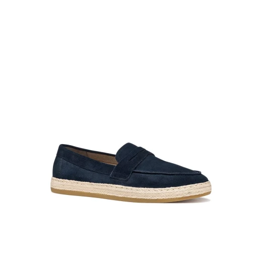 Pantelleria Men's Suede Espadrille Moccasins Navy Blue Size 45 - Image 4