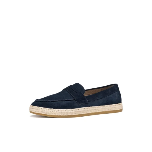 Pantelleria Men's Suede Espadrille Moccasins Navy Blue Size 40 - Geox - Image 5