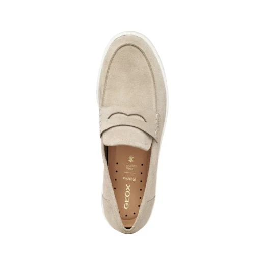 Geox Spherica Ecub 1 B Men's Loafer Sand Suede Breathable Cushioned Urban Style Slip On Shoe Size 40 Casual Semi Formal Footwear Comfort Stylish Men's Shoes - Image 6