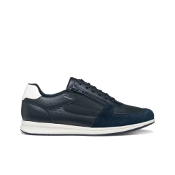 Avery Men's Sneakers Navy Blue Side Zip Design with Tumbled Leather Effect Material Size 40 Sporty and Modern Style Perfect for Everyday City Wear U65H5A.0BU11.C4002