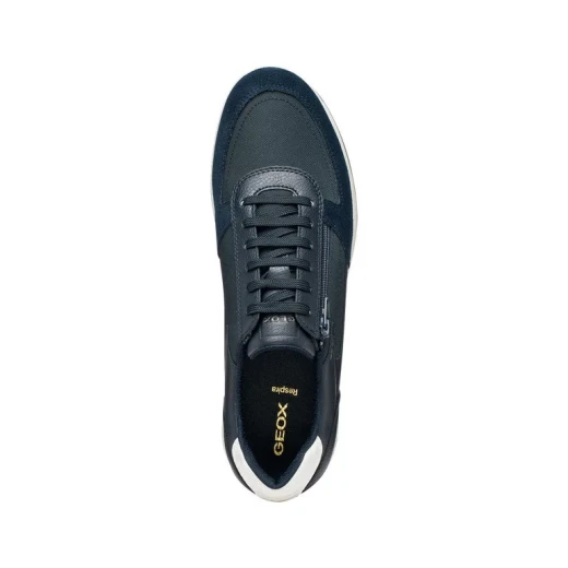 Avery Men's Sneakers Navy Blue Side Zip Design with Tumbled Leather Effect Material Size 40 Sporty and Modern Style Perfect for Everyday City Wear U65H5A.0BU11.C4002 - Geox - Image 9