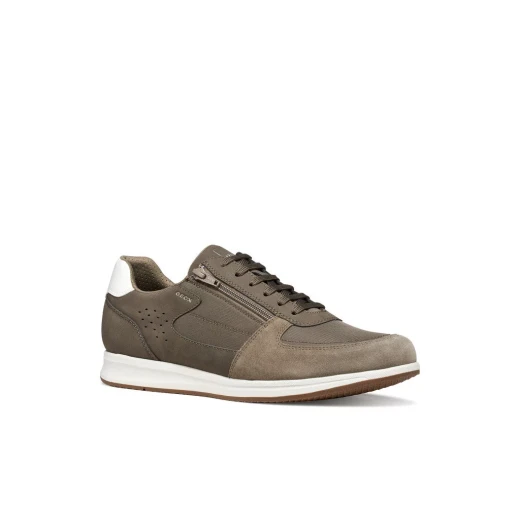 Avery Men's Sneaker with Practical Side Zip in Grey, Sporty Nubuck-Effect Material, Modern Dynamic Style, Perfect for City Life, Size 44, ITEMCODE: U65H5A.0EK11.C1018 - Geox - Image 3