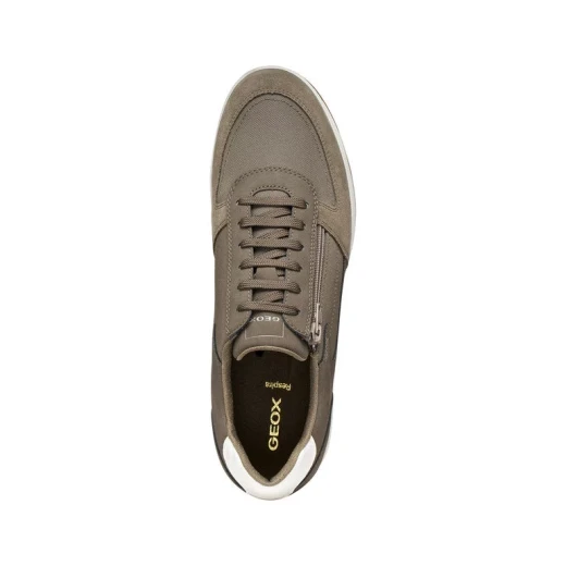 Avery Man Sneakers Grey Nubuck Effect Side Zip Athletic Shoes 45 US Size Comfortable Breathable Modern Dynamic Sporty Style Perfect for Everyday City Life U65H5A.0EK11.C1018 - Geox - Image 9