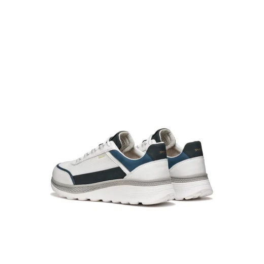 Geox Spherica Actif X1 Men's Sneakers: White Color, Size 43, Breathable Mesh and Leather Running Shoes - Geox - Image 8