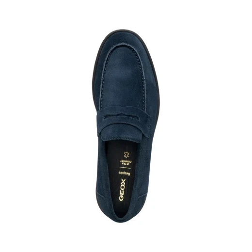 Geox Spherica EC17 Men's Moccasin Navy Suede Comfort Shoe Size 44 with Superior Cushioning and Simple Design Ideal for City Wear U65LAA.00020.C4002 - Image 6