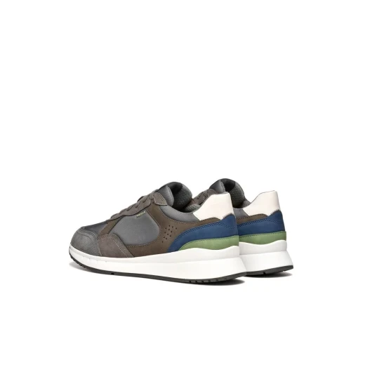 Branthon Men's Sneakers Grey Color Nubuck Effect Fabric Running Inspired 41 Size Cushioned Comfort Metropolitan Style Footwear U65LCB.0EK11.C1135 - Geox - Image 8