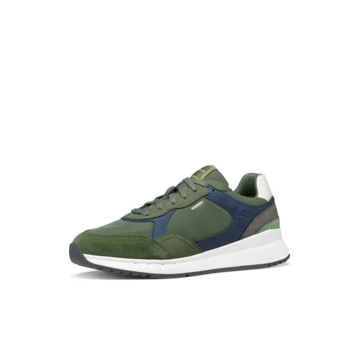 BRANTHON Man Musk Sneakers 40, Nubuck Effect Fabric and Running Inspired Design, Metropolitan Style, Cushioned Comfort for Men - Geox - Image 4
