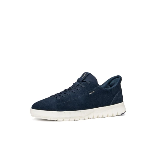 Flextride Plus Men's Navy Suede Sneakers: Effortless Comfort & Modern Style. Easy Slip On Design, Perfect for Everyday Wear. Size 40 - Geox - Image 4