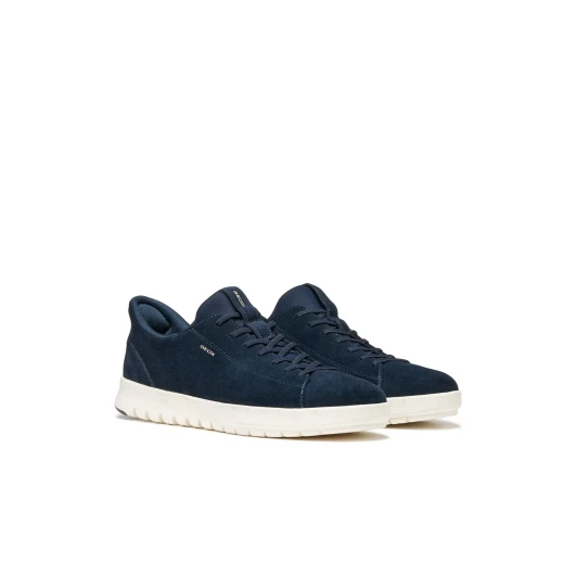 Flextride Plus Men's Sneaker Navy Blue Urban Style Soft Suede Easy Slip On Design Size 45 Modern Athletic Footwear Comfortable Lightweight Walking Shoe - Geox - Image 7
