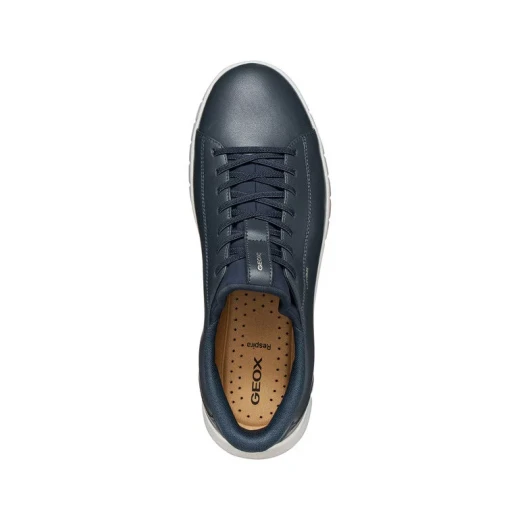 Flextride Plus Men's Sneakers Navy Blue 44 Urban Modern Design Coated Leather Easy Slip On 1 Pair Comfortable Breathable Shoes Casual Footwear For Everyday Use - Geox - Image 9