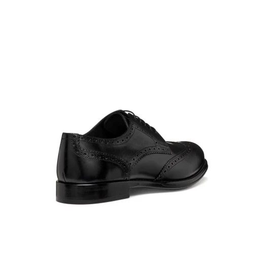 Barberigo Men's Oxford Dress Shoes Black Leather Brogue Detailing Office Appointment Shoes Size 42 Lace Up Classic Urban Chic Style - Image 4