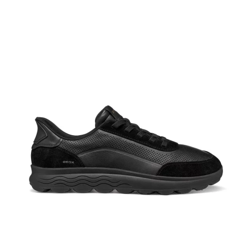 Geox Spherica Plus Men's Sneaker Black Nappa Leather Suede Breathable Comfort Ultra Cushioned Slip On 40 Casual Lightweight Modern Design ITEMCODE U65MPC 08522 C9999 Geox Spherica Plus Men's Sneaker Black Nappa Leather Suede Breathable Comfort Ultra Cushioned Slip On 40 Casual Lightweight Modern Design ITEMCODE U65MPC 08522 C9999