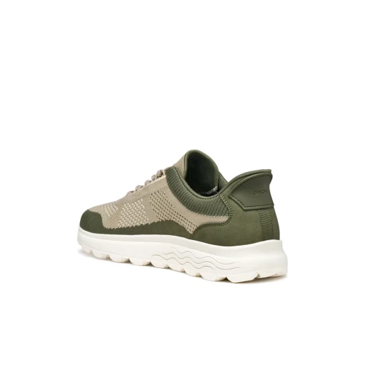 Geox Spherica Plus Men's Olive Sneakers: Hands Free Entry, Breathable Knitted Fabric, Nubuck Effect, Ultra Cushioned Comfort, Size 44, Casual Shoes for Men - Image 6