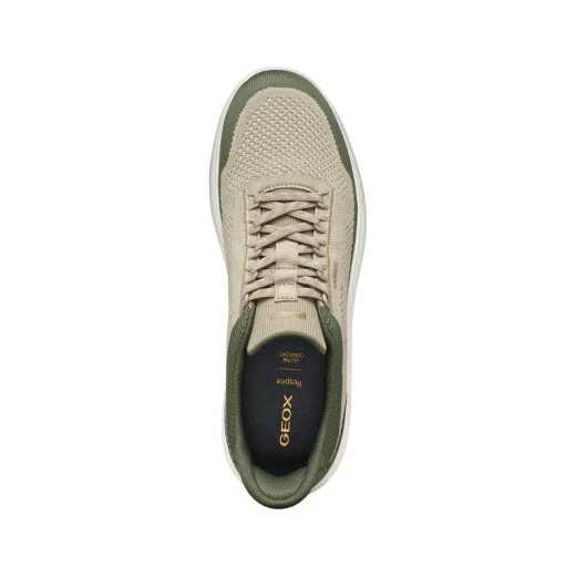 Geox Spherica Plus Men's Olive Sneakers: Hands Free Slip On Design, Breathable Knitted Fabric, Nubuck Effect, Ultra Cushioned Comfort, Available in Size 43 - Image 7
