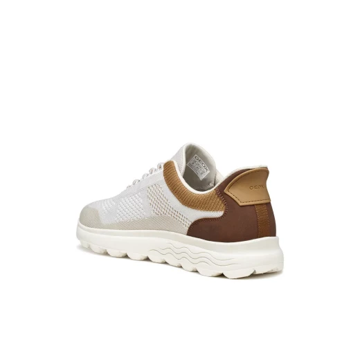 Geox Spherica Plus Men's Sneaker Off White Size 41, Hands Free Fit, Breathable Knitted Fabric, Nubuck Effect, Ultra Cushioned Comfort for Everyday Wear, ITEMCODE U65MPE.06KEK.C1999 - Geox - Image 6
