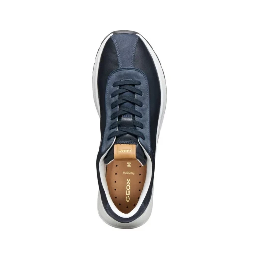 Metropoli Man Navy Sneakers Size 46 Soft Nappa Leather and Nubuck Running Inspired Casual Shoes for Men - Metropoli man - Image 6