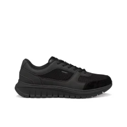 Flextride R Men's Running Sneakers Black Woven Fabric Suede Upper Comfort Flexible Elasticity Modern Sporty Casual Outfits Size 42