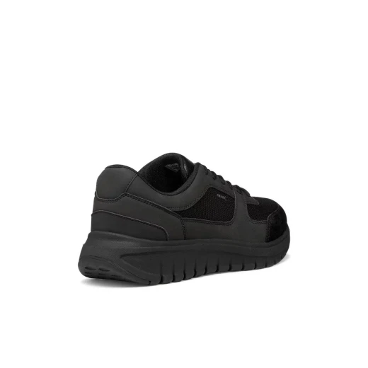 Flextride R Man Running Sneakers Black Woven Fabric and Suede Upper for Men Size 42 Sporty Casual Style Comfortable Flexible Elasticity U65N4B.014EK.C9999 - Image 5
