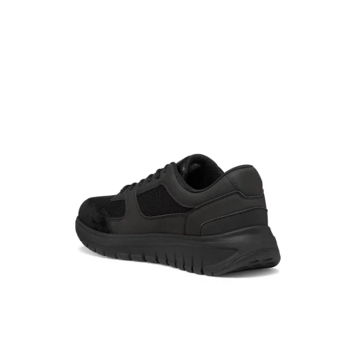 Flextride R Men's Running Sneakers Black Woven Fabric Suede Upper Comfortable Flexible Elastic 44 - Geox - Image 6
