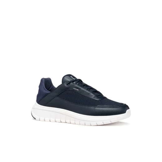 Flextride R Man Navy Sneakers Men's Running Inspired Shoes Woven Fabric Suede Upper Comfort Flexibility Elasticity Modern Sporty Casual Outfits Size 40 - Geox - Image 3