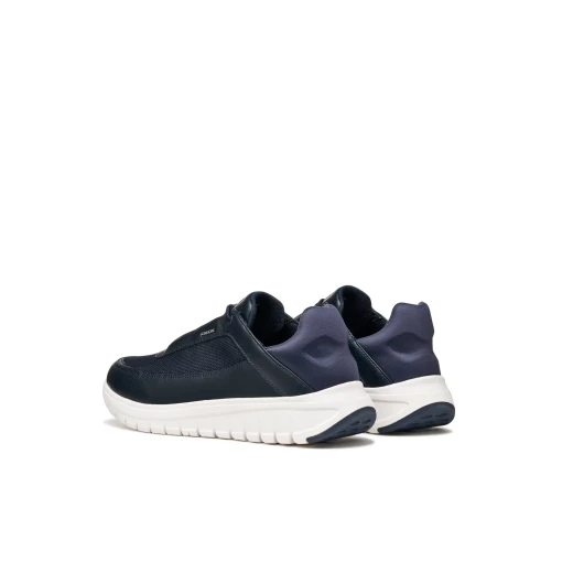 Flextride R Man Navy Sneakers Men's Running Inspired Shoes Woven Fabric Suede Upper Comfort Flexibility Elasticity Modern Sporty Casual Outfits Size 40 - Geox - Image 8