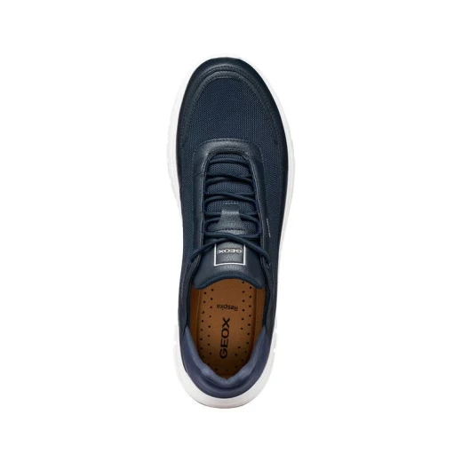 Flextride R Man Navy Sneakers Men's Running Inspired Shoes Woven Fabric Suede Upper Comfort Flexibility Elasticity Modern Sporty Casual Outfits Size 40 - Geox - Image 9