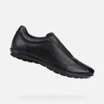 Geox Symbol Man Slip On Leather Shoes Black Size 42 Comfortable Breathable Casual Versatile Design Modern Edge Slip On Style Suitable For Everyday Wear Item Code U74A5C 00043 C9999 - Geox