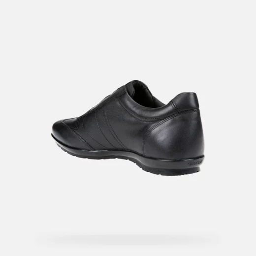 Geox Symbol Man Slip On Shoes Black Leather 41 Casual Breathable - Geox - Image 5