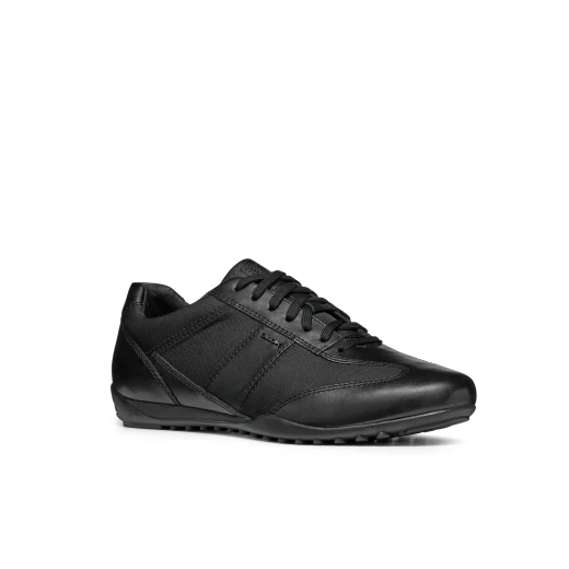 Wells Man City Sneaker Black Crafted From Nappa and Fabric Sporty Vibe Casual Style Size 41 Versatile Design for Men's Fashion - Geox - Image 12
