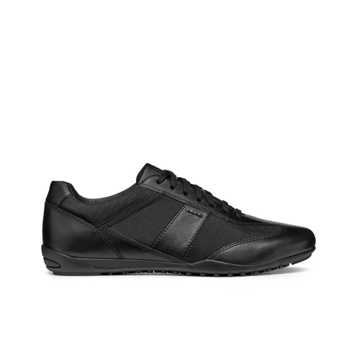 Wells Man City Sneaker Black Crafted From Nappa and Fabric Sporty Vibe Casual Style Size 41 Versatile Design for Men's Fashion - Geox - Image 2