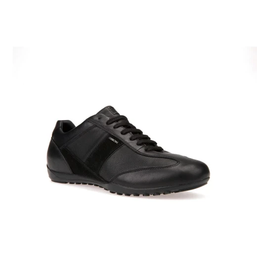 Geox Symbol Man Black Leather Shoes Size 41 Waterproof Breathable Sole Comfortable All Day Wear Men's Footwear Fast Delivery Easy Exchange - Geox - Image 3