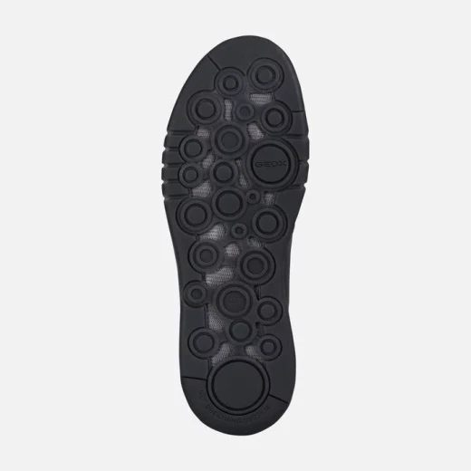 Geox Aerantis Man Sneaker All Black Ultra Breathable Design For Men Size 43 Featuring Plain Leather Upper Technology And Comfortable Fit For Everyday Wear And Fast Delivery - Geox - Image 3