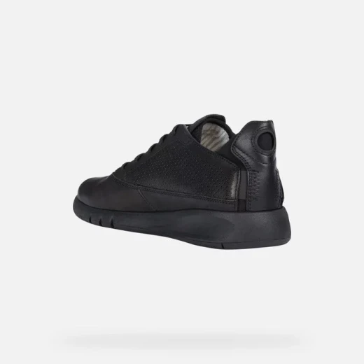 Geox Aerantis Man Sneakers Black Leather 41 Ultra Breathable Comfort - Geox - Image 5
