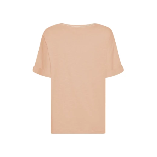 Geox Women's Pink Slub Cotton T Shirt, Round Neck, Short Sleeve, Size Small - Geox - Image 4