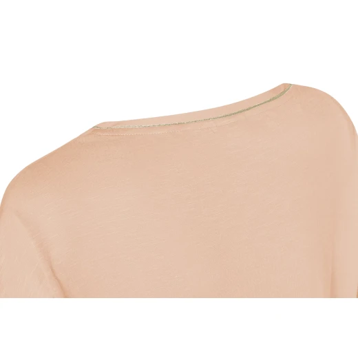 Geox Women's Pink Slub Cotton T Shirt, Round Neck, Short Sleeve, Size Small - Geox - Image 6