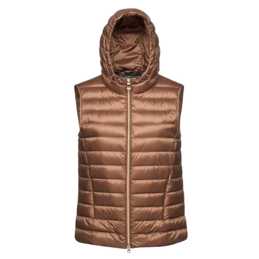 Jaysen Woman Sleeveless Hooded Puffer Jacket Brown 40 Recycled Nylon Jaysen Woman Sleeveless Hooded Puffer Jacket Brown 40 Recycled Nylon
